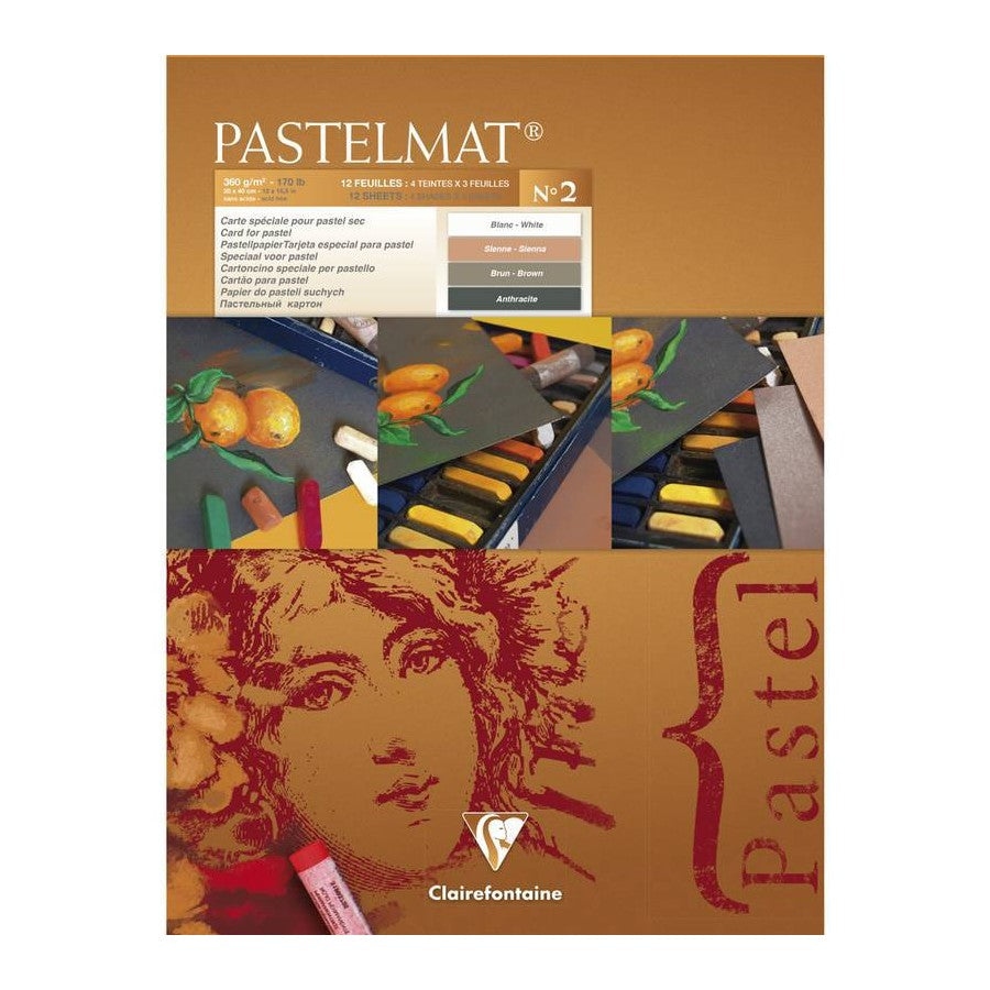 BLOCO CLAIREFONTAINE PASTELMAT 2 360G/M2 30x40 12FLS (04 CORES)