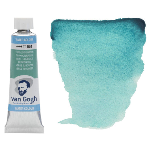 AQUARELA TALENS VAN GOGH 661 TURQUOISE GREEN 10ML