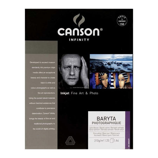 CANSON INFINITY BARYTA PHOTOGRAPHIQUE 310G A4 25F