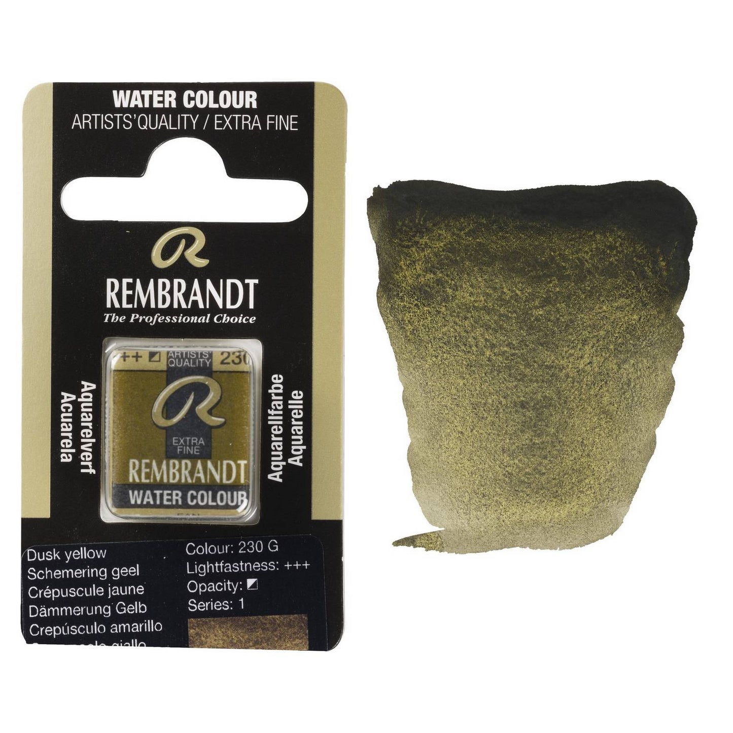 AQUARELA TALENS REMBRANDT HALF PAN 230 DUSK YELLOW S1