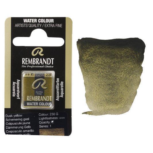 AQUARELA TALENS REMBRANDT HALF PAN 230 DUSK YELLOW S1