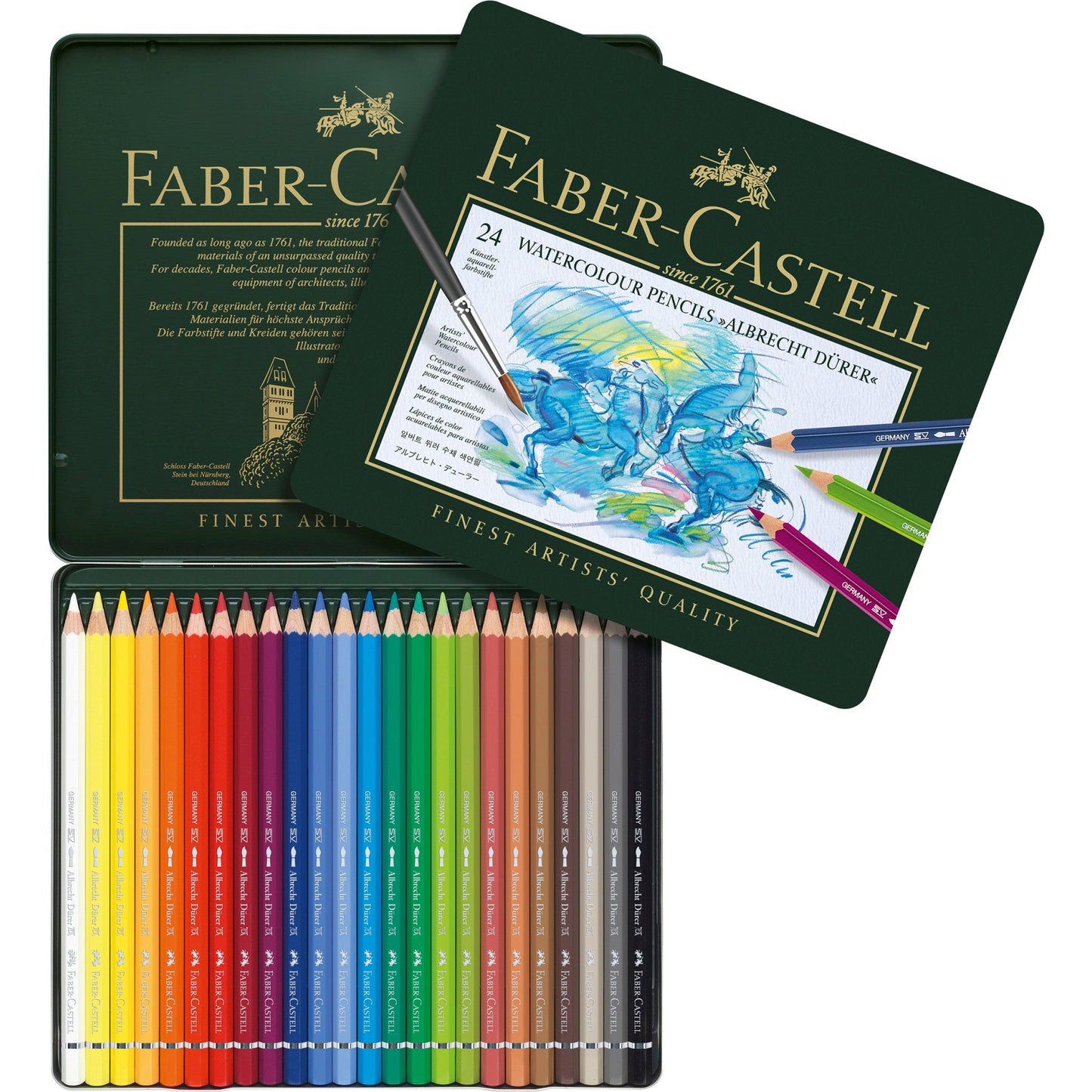 LAPIS AQUARELAVEL FABER CASTELL A. DURER 024 CORES 117524