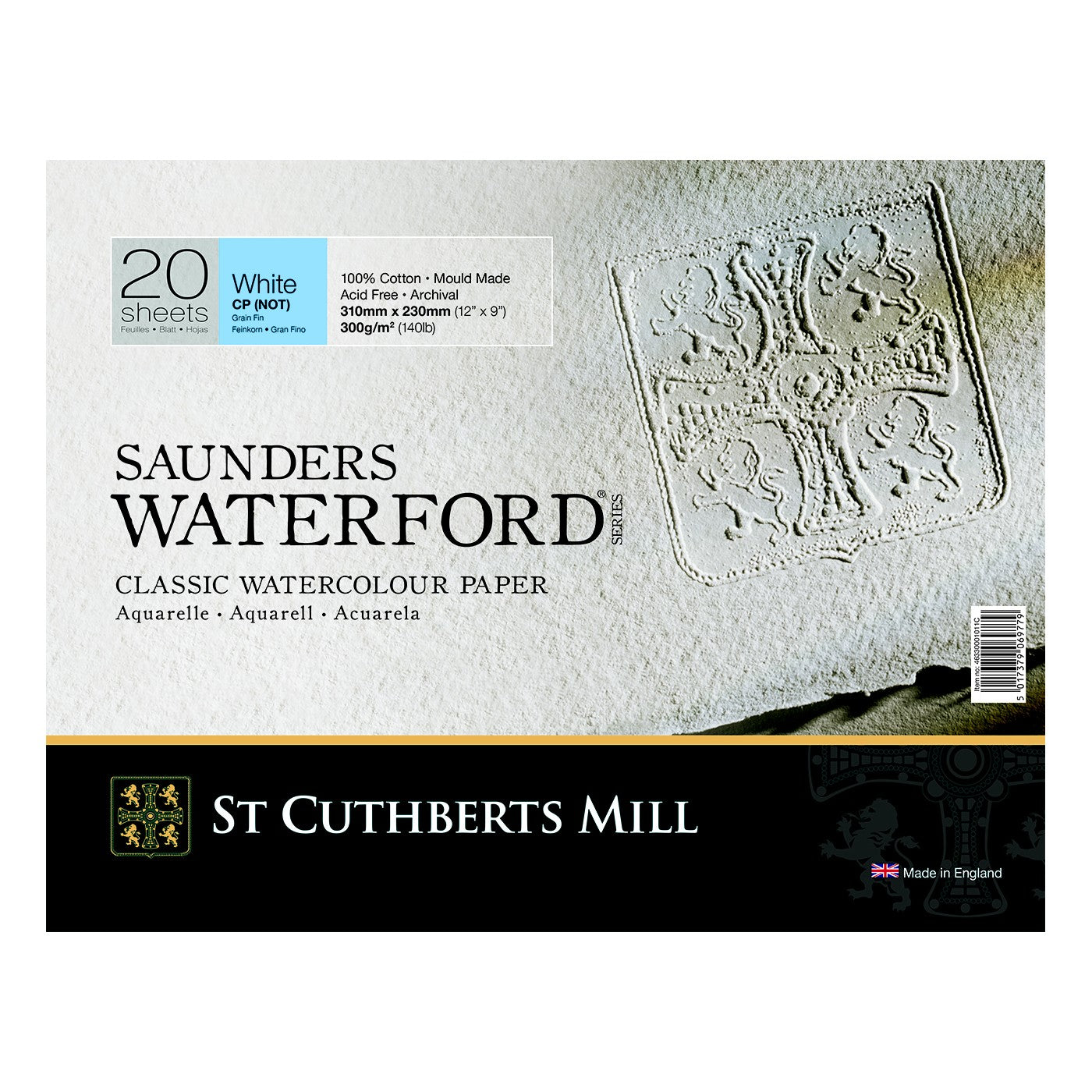 BLOCO SAUNDERS WATERFORD (CUTHBERTS) GRANA FINA 23X31 20 FLS