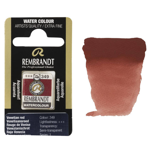 AQUARELA TALENS REMBRANDT HALF PAN 349 VENETIAN RED S1