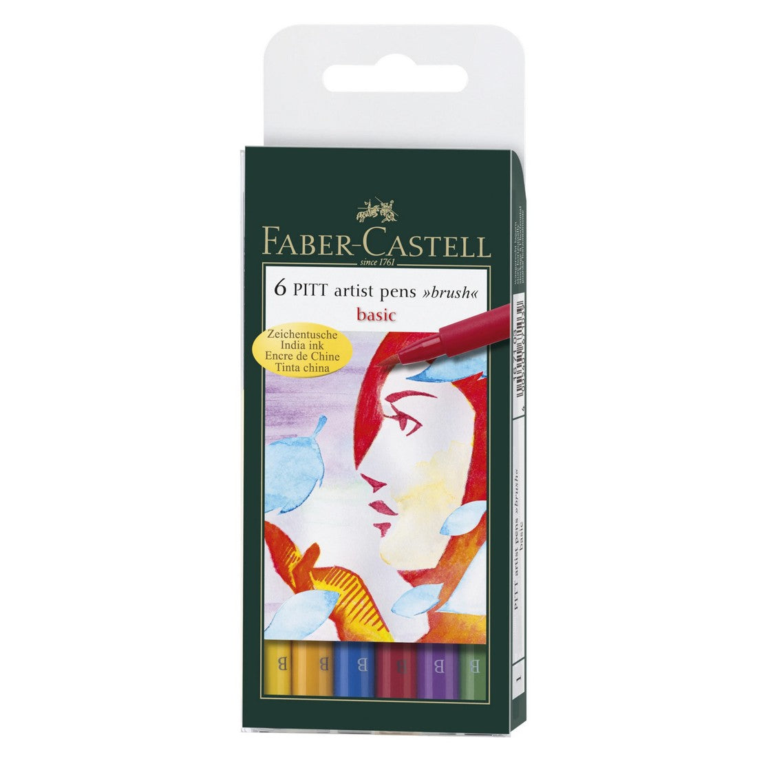 CANETA FABER CASTELL PITT 06 BRUSH BASICAS 167103