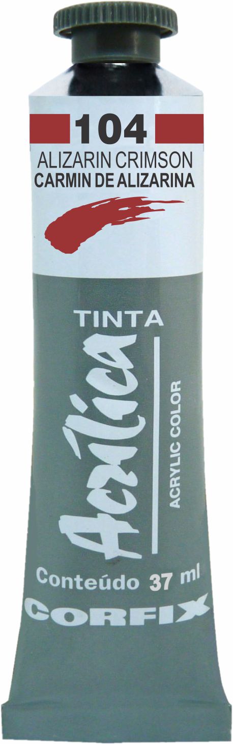 ACRILICA CORFIX 37ML 104 ALIZARIN CRIMSON