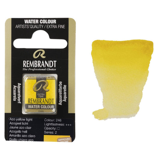 AQUARELA TALENS REMBRANDT HALF PAN 246 AZO YELLOW LIGHT S2