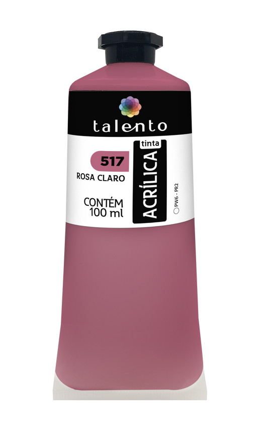 ACRILICA TALENTO 100ML 517 ROSA CLARO