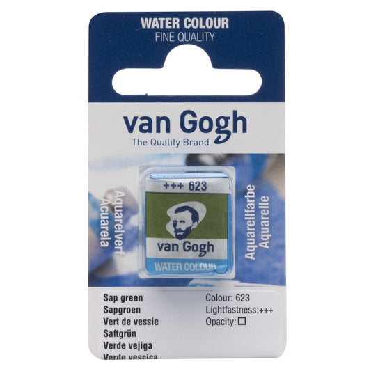 AQUARELA TALENS VAN GOGH HALF PAN 623 SAP GREEN