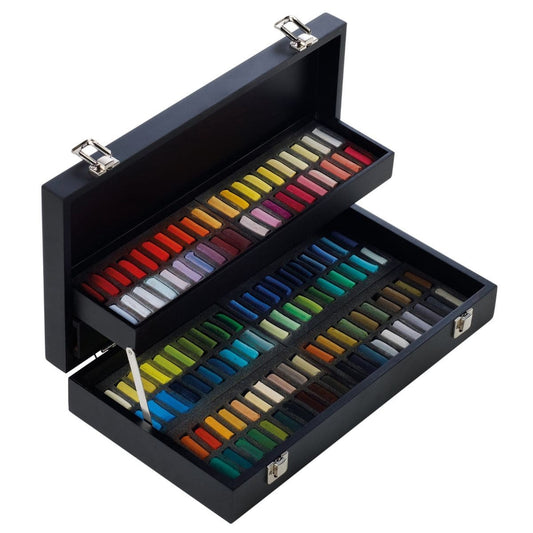 PASTEL SECO SENNELIER EXTRA SOFT 120 CORES ESTOJO MADEIRA