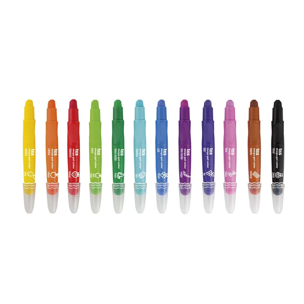 GIZ RETRATIL TRIS MEGA GEL COLOR 12 CORES