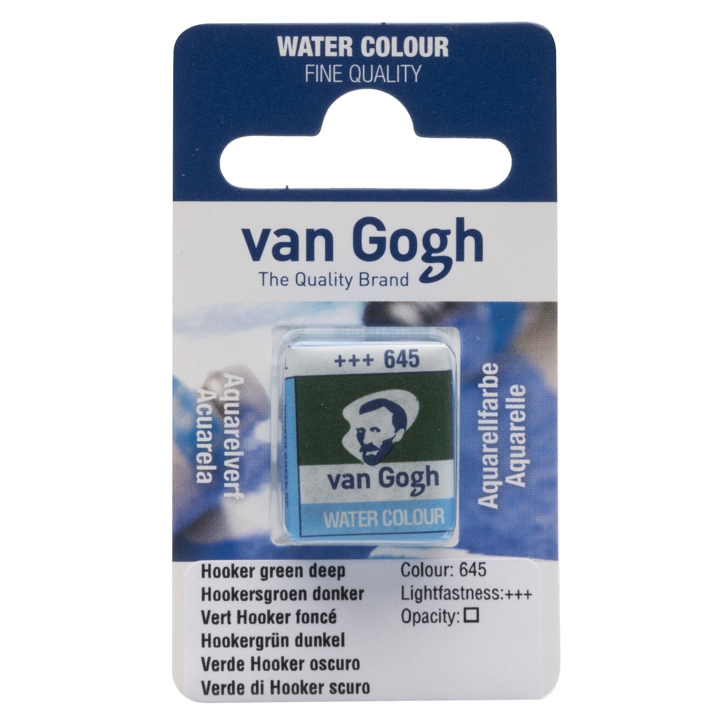 AQUARELA TALENS VAN GOGH HALF PAN 645 HOOKER GREEN DEEP
