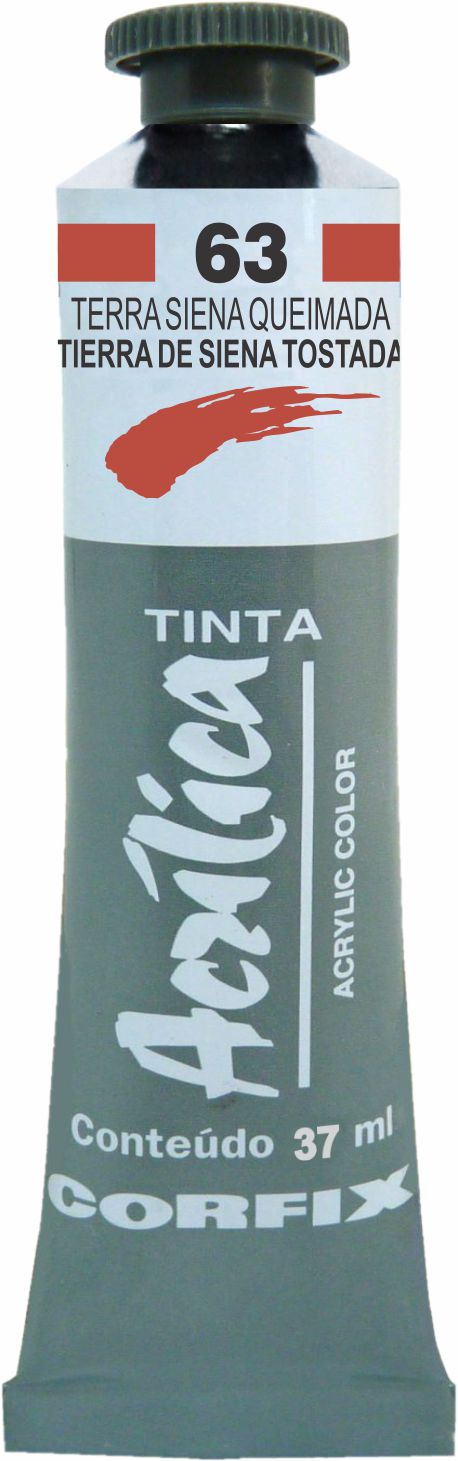 ACRILICA CORFIX 37ML 63 TERRA SIENA QUEIMADA