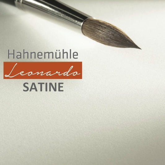 PAPEL HAHNEMUHLE LEONARDO 600G/M2 SATINE 56X76 100% ALGODÃO