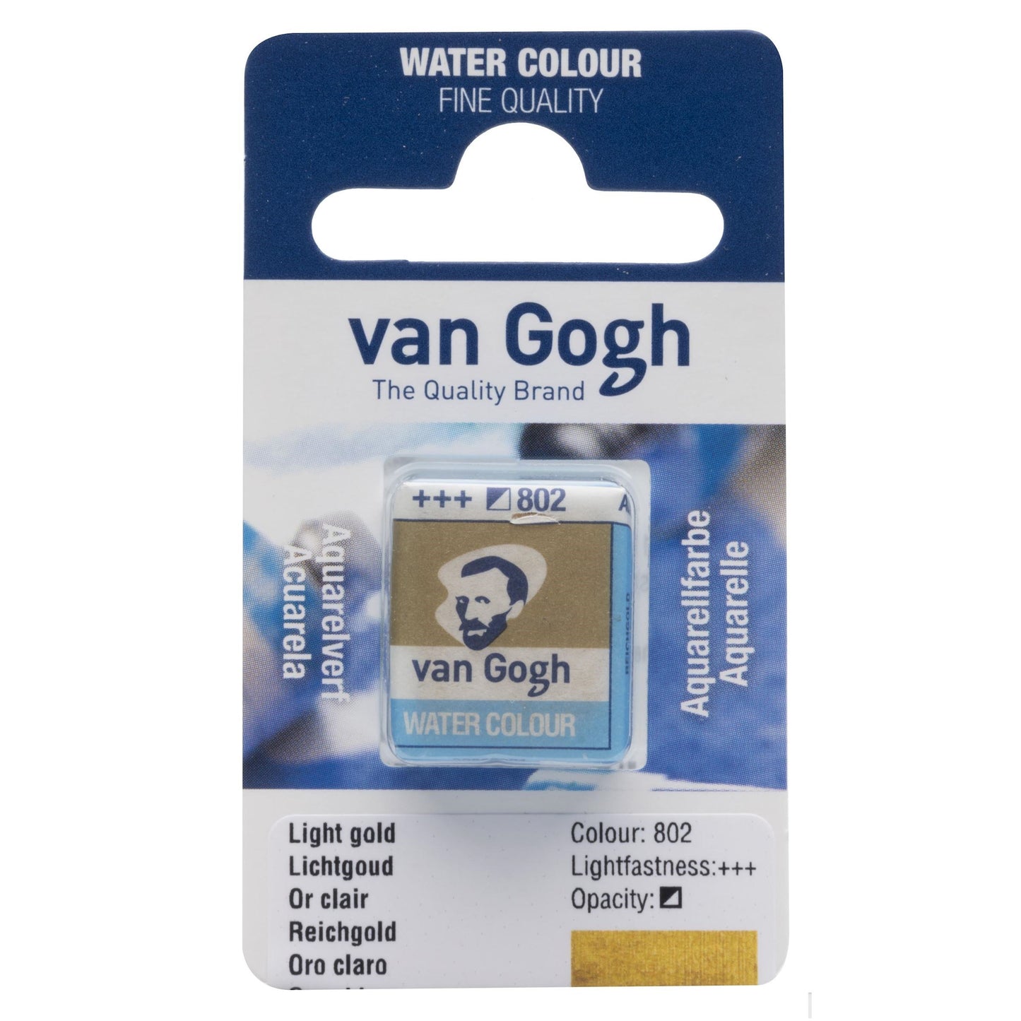 AQUARELA TALENS VAN GOGH HALF PAN 802 LIGHT GOLD
