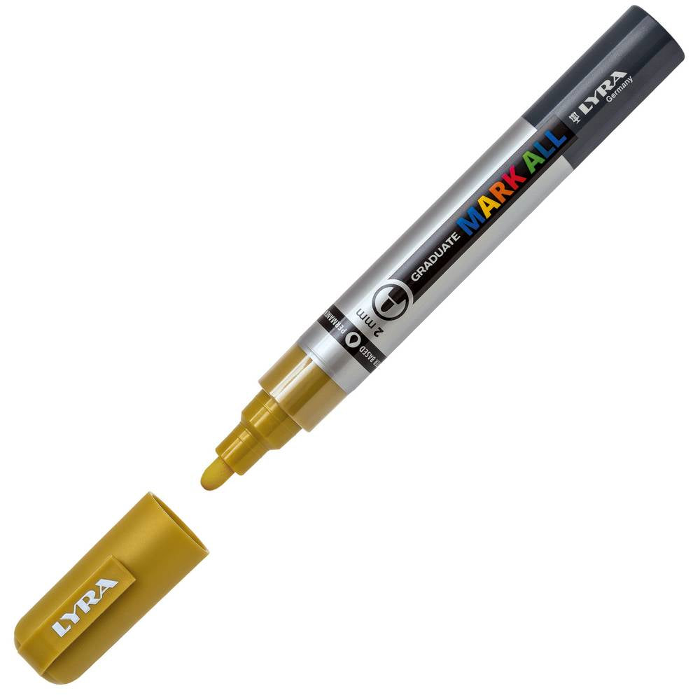MARCADOR LYRA GRADUATE MARK ALL DOURADA PONTA 2MM