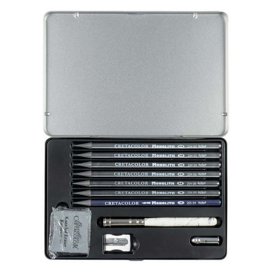 ESTOJO LAPIS GRAFITE INTEGRAL CRETACOLOR MONOLITH BOX 11 PEÇAS