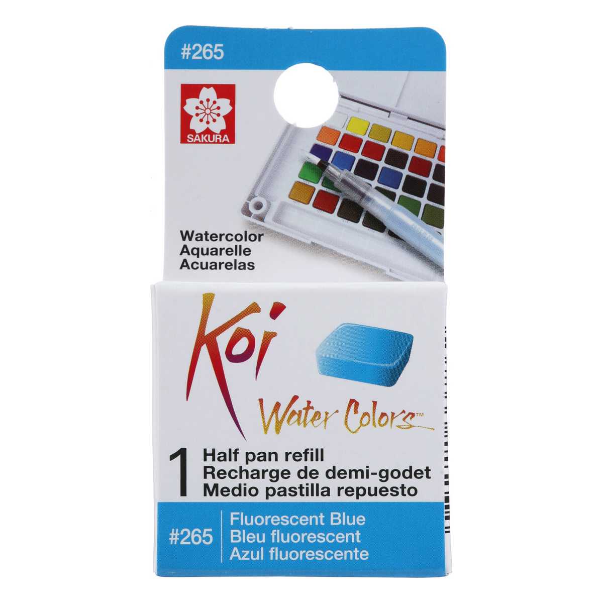 AQUARELA SAKURA KOI HALF PAN AZUL FLUORESCENTE - 265