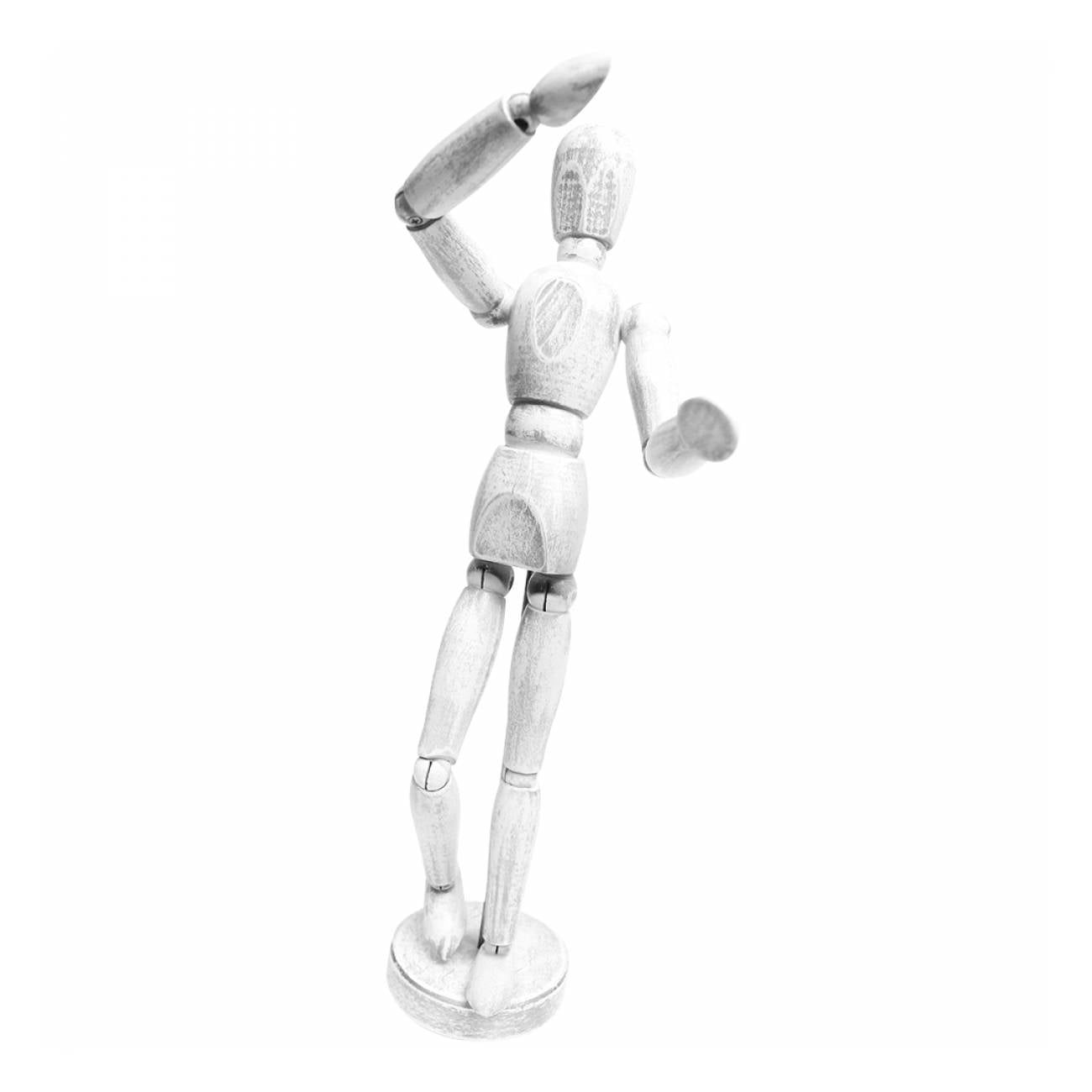 MANEQUIM ARTICULADO 30cm MASCULINO 12" VINTAGE BRANCO