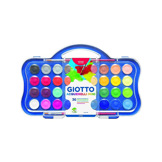 ESTOJO AQUARELA PASTILHAS GIOTTO ACQUERELLI MINI 36 CORES