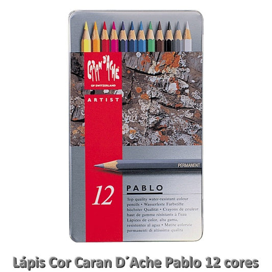 ESTOJO LAPIS COR CARAN D´ACHE PABLO 012 CORES