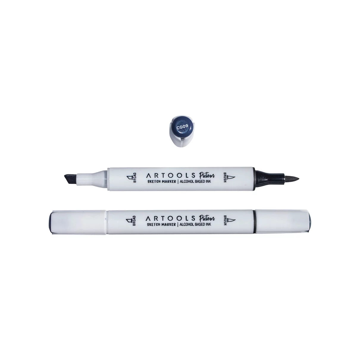 MARCADOR ARTOOLS PICTOM PONTA DUPLA COOL GRAY 9 (CG09)