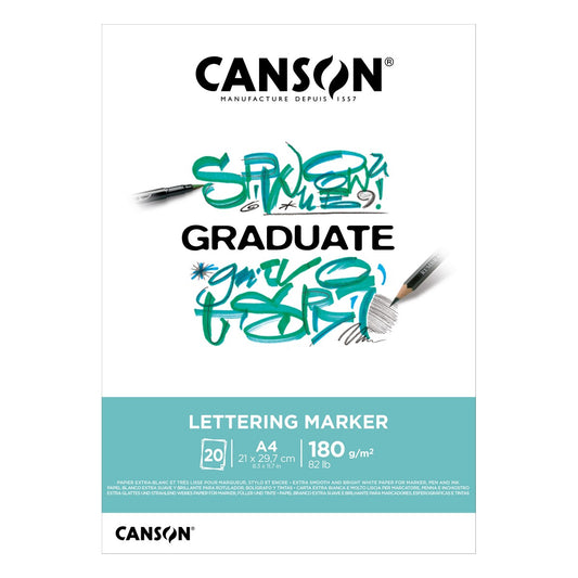 BLOCO CANSON GRADUATE LETTERING MARKER A4 180G/M2 20F