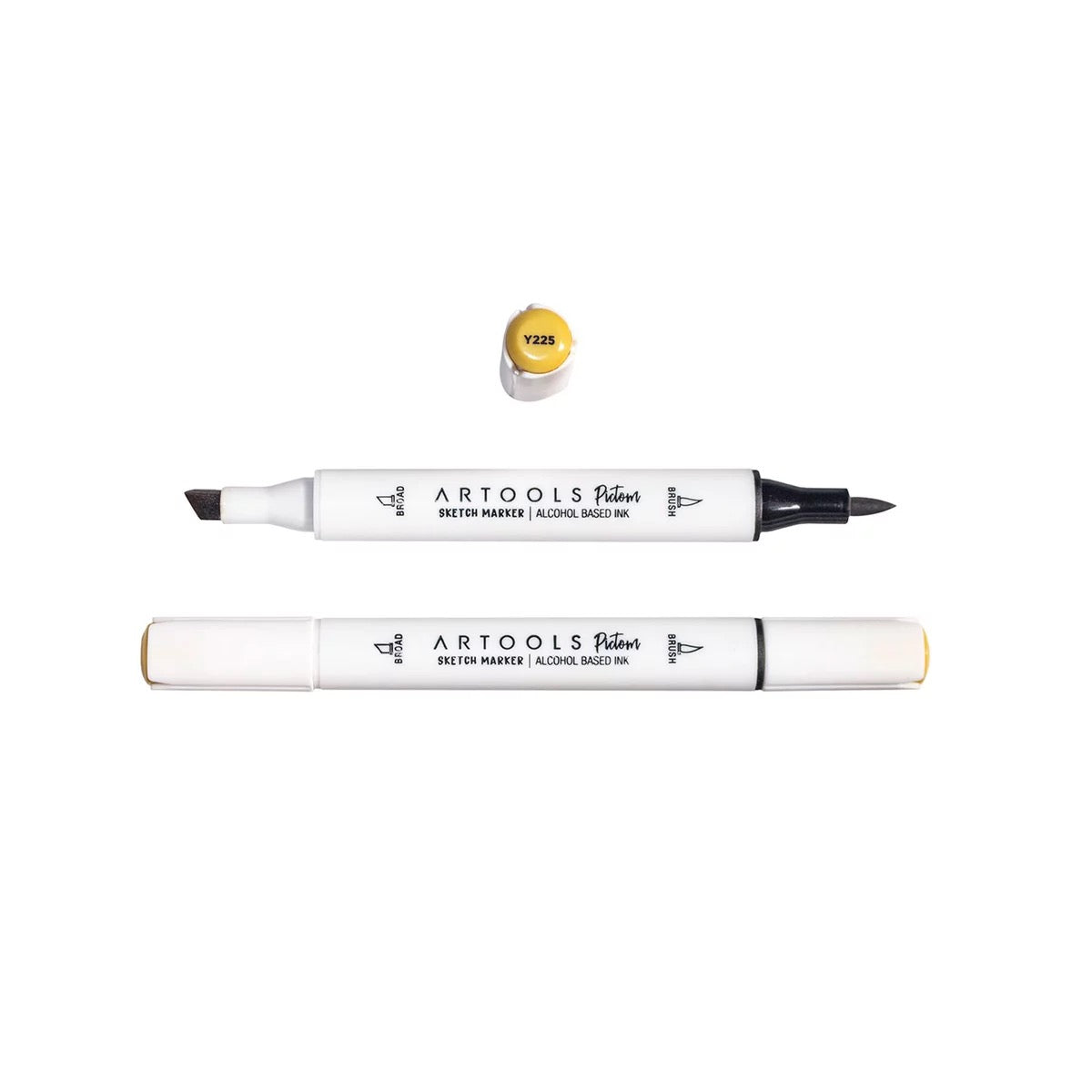 MARCADOR ARTOOLS PICTOM PONTA DUPLA OLIVE YELLOW (Y225)