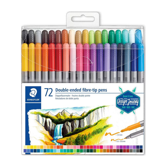 CANETA STAEDTLER TWIN-TIP PEN 072 CORES PONTA DUPLA 3200TB72