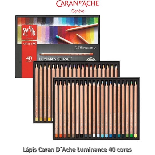 ESTOJO LAPIS COR CARAN D´ACHE LUMINANCE 6901 40 CORES