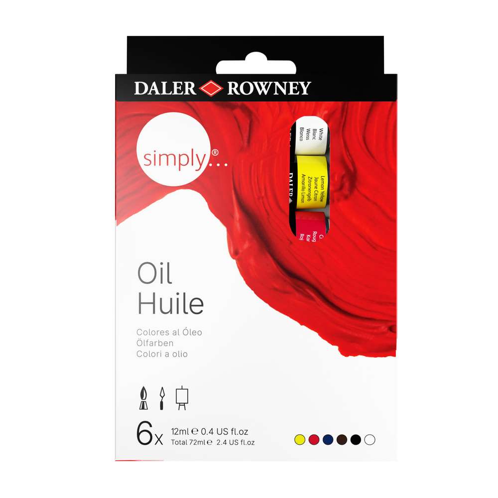 ESTOJO OLEO DALER ROWNEY SIMPLY 06 TUBOS 12ML