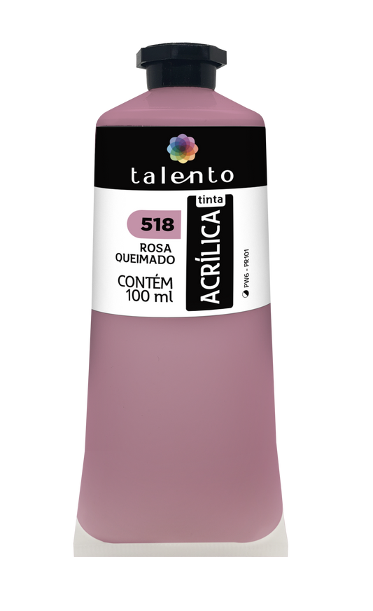 ACRILICA TALENTO 100ML 518 ROSA QUEIMADO