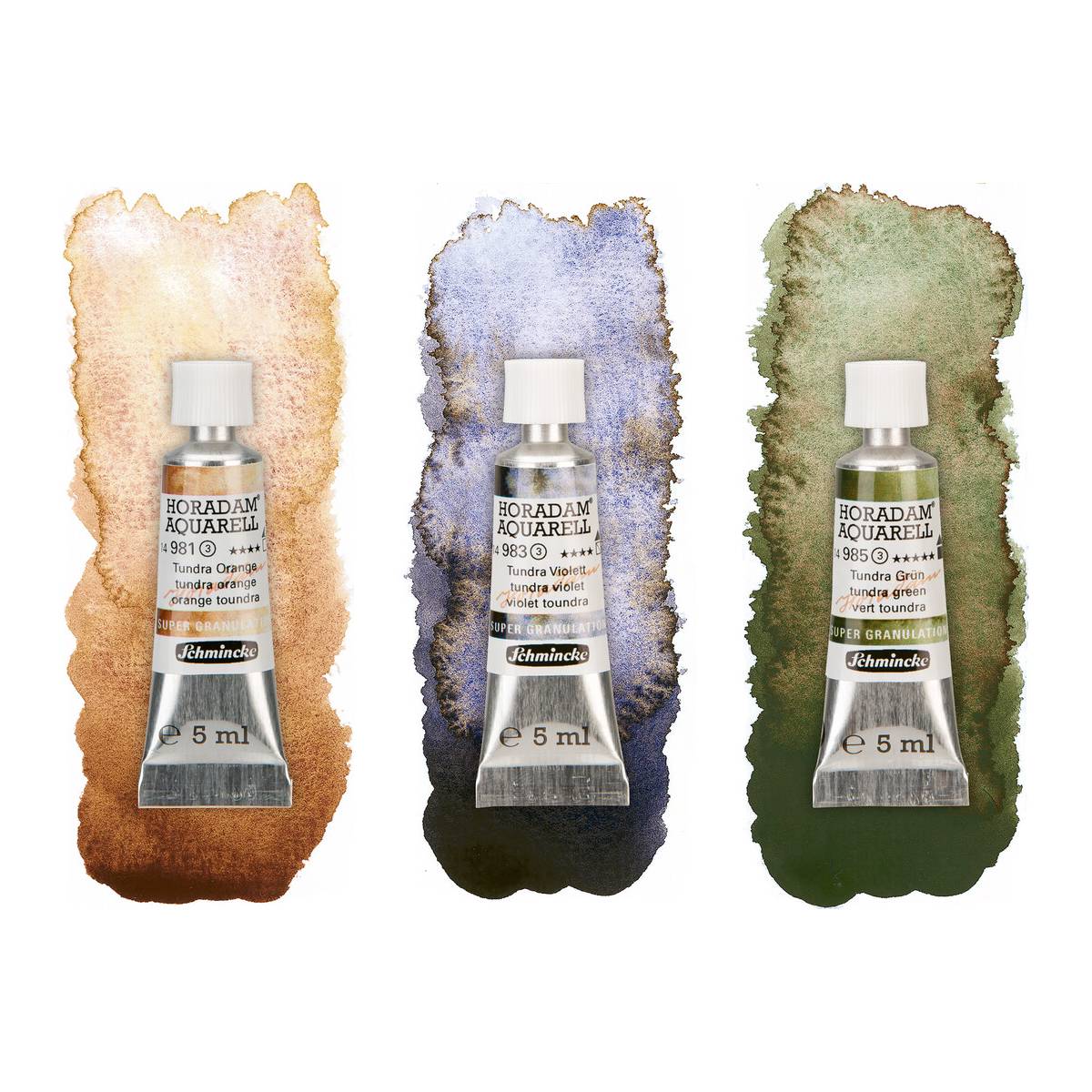 ESTOJO AQUARELA SCHMINCKE HORADAM SUPER GRANUL 5ML TUNDRA C/ 03