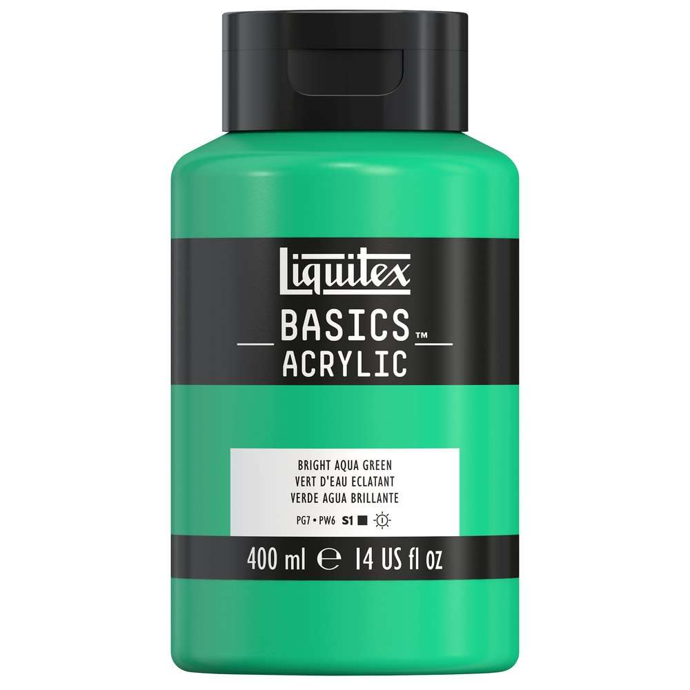 ACRILICA LIQUITEX BASICS 400ML BRIGHT AQUA GREEN 329 (ANT 719)