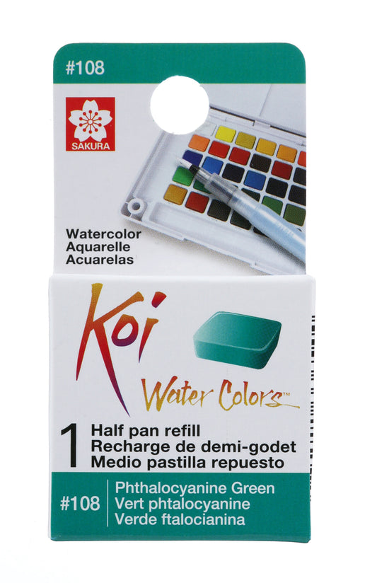 AQUARELA SAKURA KOI HALF PAN VERDE FTALOCIANINA - 108
