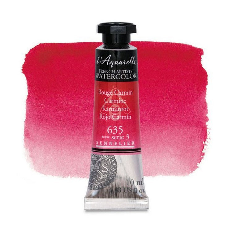AQUARELA SENNELIER L'AQUARELLE 635 CARMINE 10ML S3