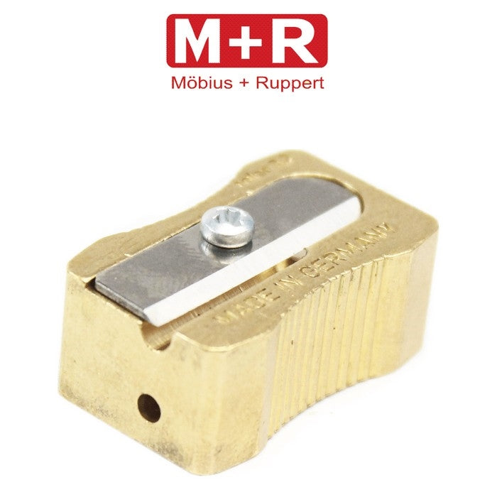 APONTADOR DUPLO M+R CLASSIC 614 RETANGULAR 2,0 e 3,2mm LATÃO PESADO