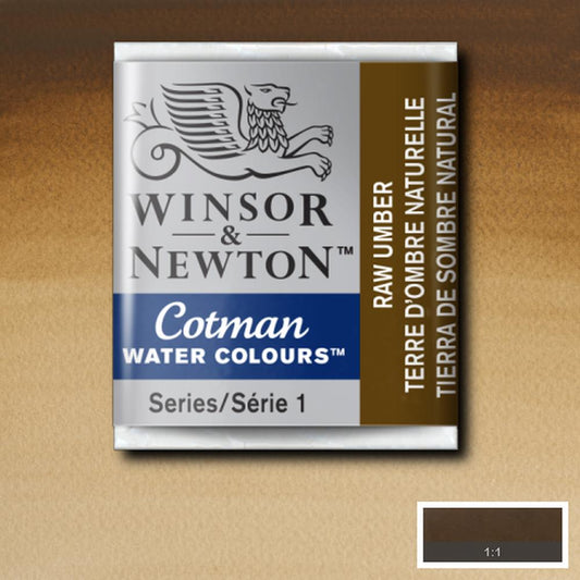 AQUARELA WINSOR NEWTON COTMAN HALF PAN 554 RAW UMBER
