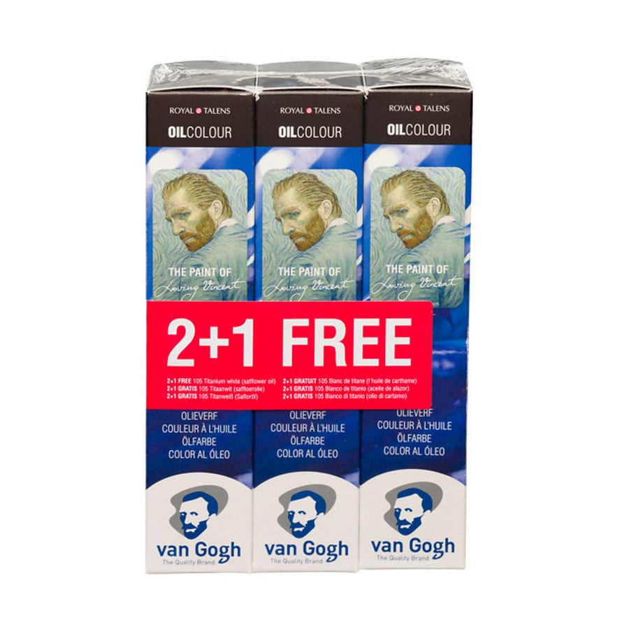 OLEO TALENS VAN GOGH 200ml 105 TITANIUM WHITE COMBO C/ 03