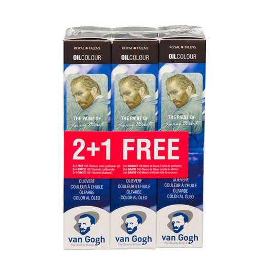OLEO TALENS VAN GOGH 200ml 105 TITANIUM WHITE COMBO C/ 03