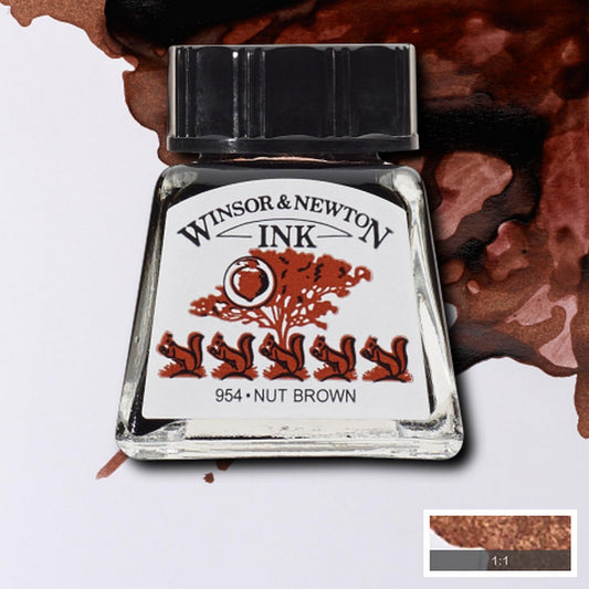 DRAWING INKS WINSOR NEWTON 14ML 441 NUT BROWN 1005441