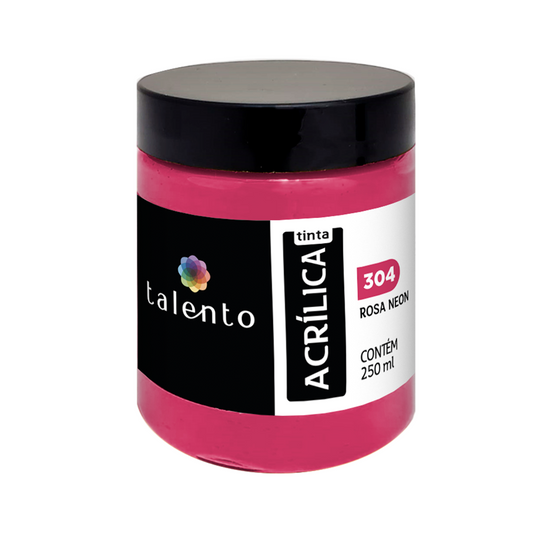 ACRILICA TALENTO 250ML 304 ROSA NEON
