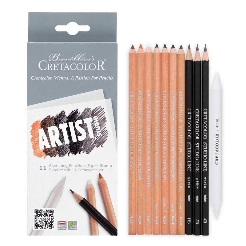 ESTOJO LAPIS ESBOÇO CRETACOLOR ARTIST STUDIO SKETCHING 465 11