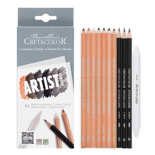 ESTOJO LAPIS ESBOÇO CRETACOLOR ARTIST STUDIO SKETCHING 465 11