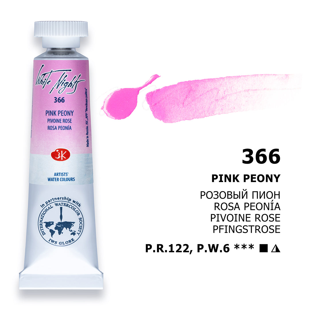 AQUARELA WHITE NIGHTS 366 TONS PASTEIS PINK PEONY 10ML S1