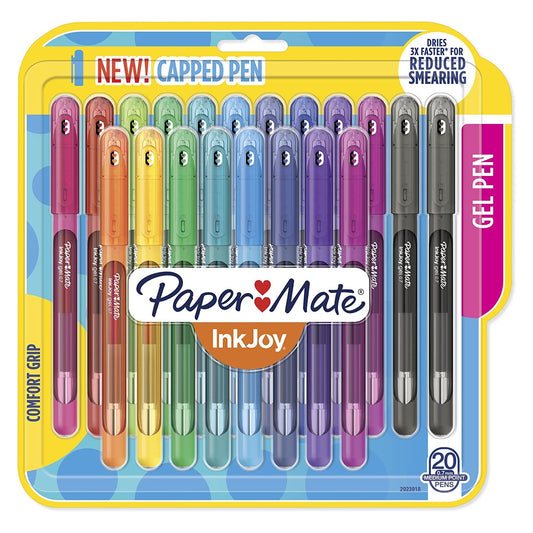 CANETA GEL PAPERMATE INKJOY C/ 20 CORES