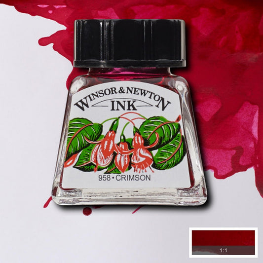 DRAWING INKS WINSOR NEWTON 14ML 203 CRIMSON 1005203