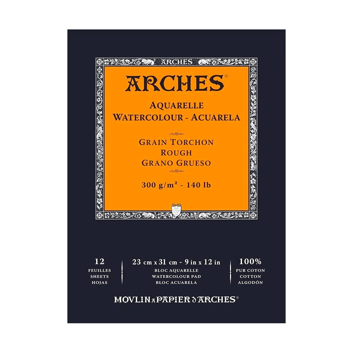 BLOCO ARCHES TORCHON 300g/m2 23X31 12 FOLHAS
