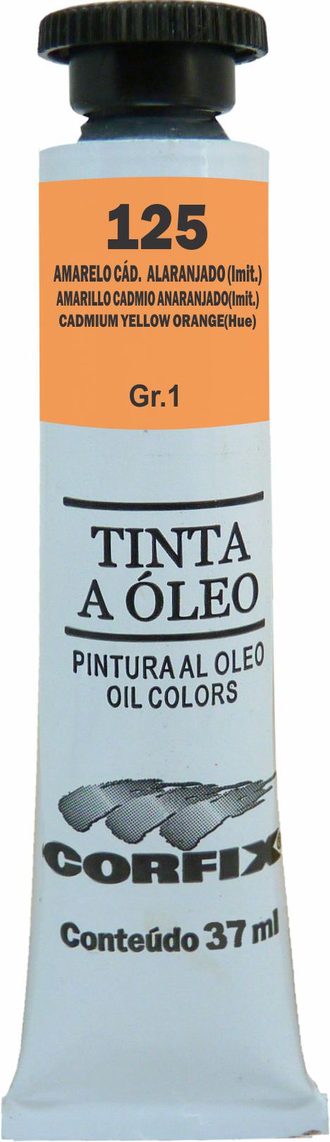 OLEO CORFIX 37ML 125 AMARELO CADMIO ALARANJADO (IMIT)