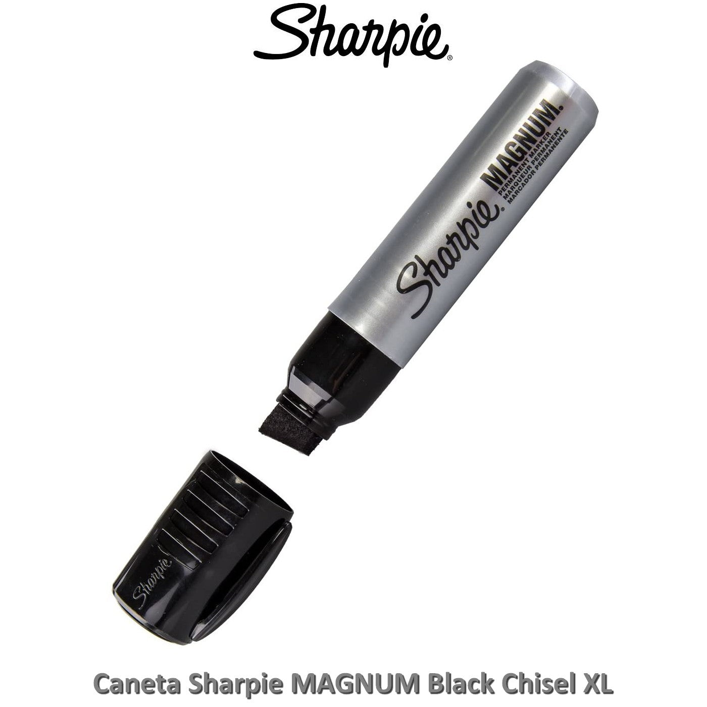 MARCADOR SHARPIE MAGNUM XL CHISEL PRETA